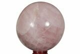 Polished Rose Quartz Sphere - Madagascar #210187-1